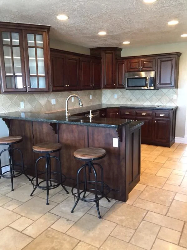 Updated kitchen cabinet finish